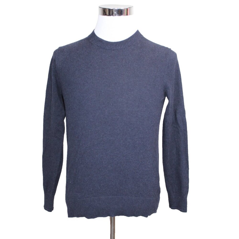 Everlane Sweater Mens Small Navy Blue Coolmax Organic Cotton Crew Ribbed Preppy